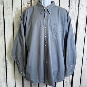 Bob Timberlake Button Down Shirt Men's 2XL‎ Gray Cotton Long Sleeve Work Office